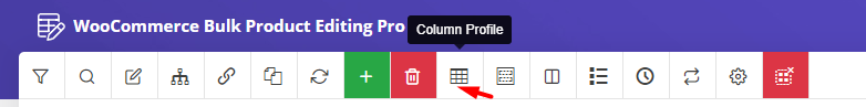 select column profile button in bulk edit plugin WooCommerce