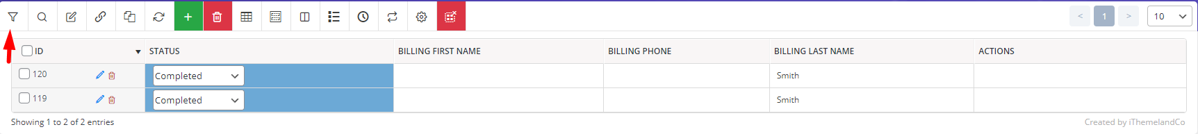 select filter form button in WooCommerce