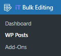select WP Posts menu in Bulk Editing WordPress