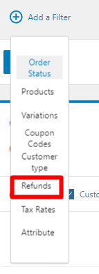 add refunds orders filter in WooCommerce