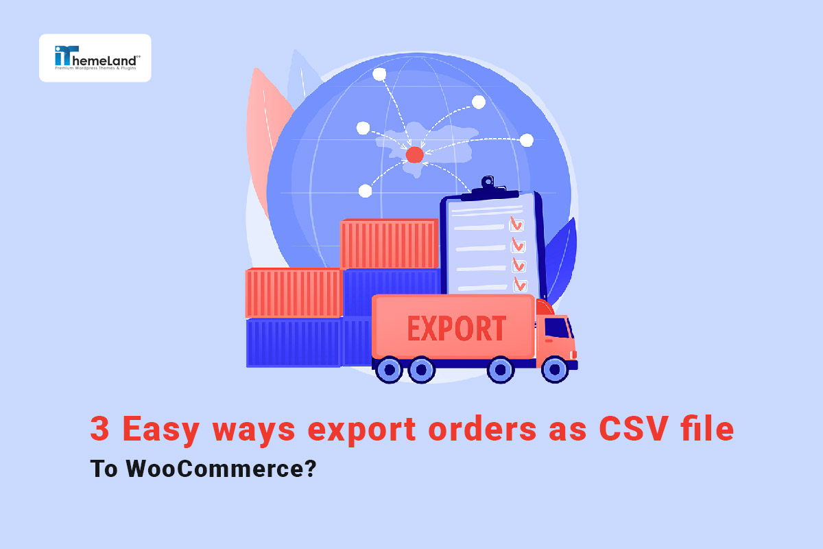 WooCommerce export orders as CSV file