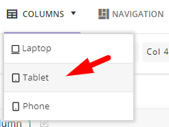 select columns tablet in WooCommerce table