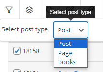 select post type in food category