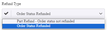 select type in WooCommerce refund orders
