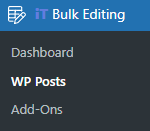select woo posts section in Bulk Editing menu