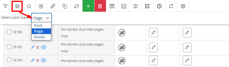 Select WordPress pages to bulk edit author