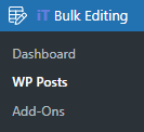 Select WordPress posts bulk edit menu