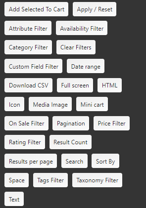 filtering products in navigation bars