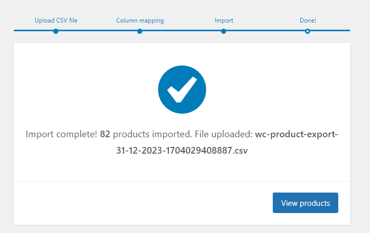 Report form for WooCommerce imported products