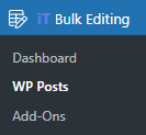 select WP Posts section in posts bulk editing plugin