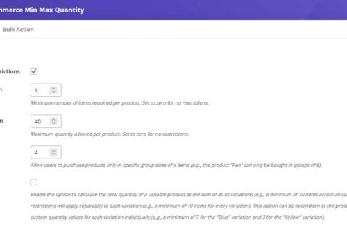 Set minimum and maximum quantity restriction for all WooCommerce product