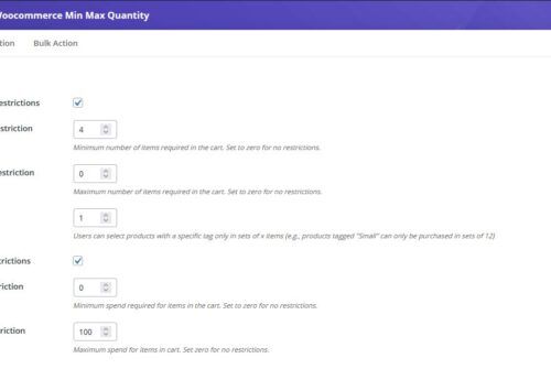 Min and max quantity and spending limits for all WooCommerce product tags