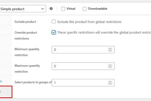 Set min max quantity limitation for specific WooCommerce product