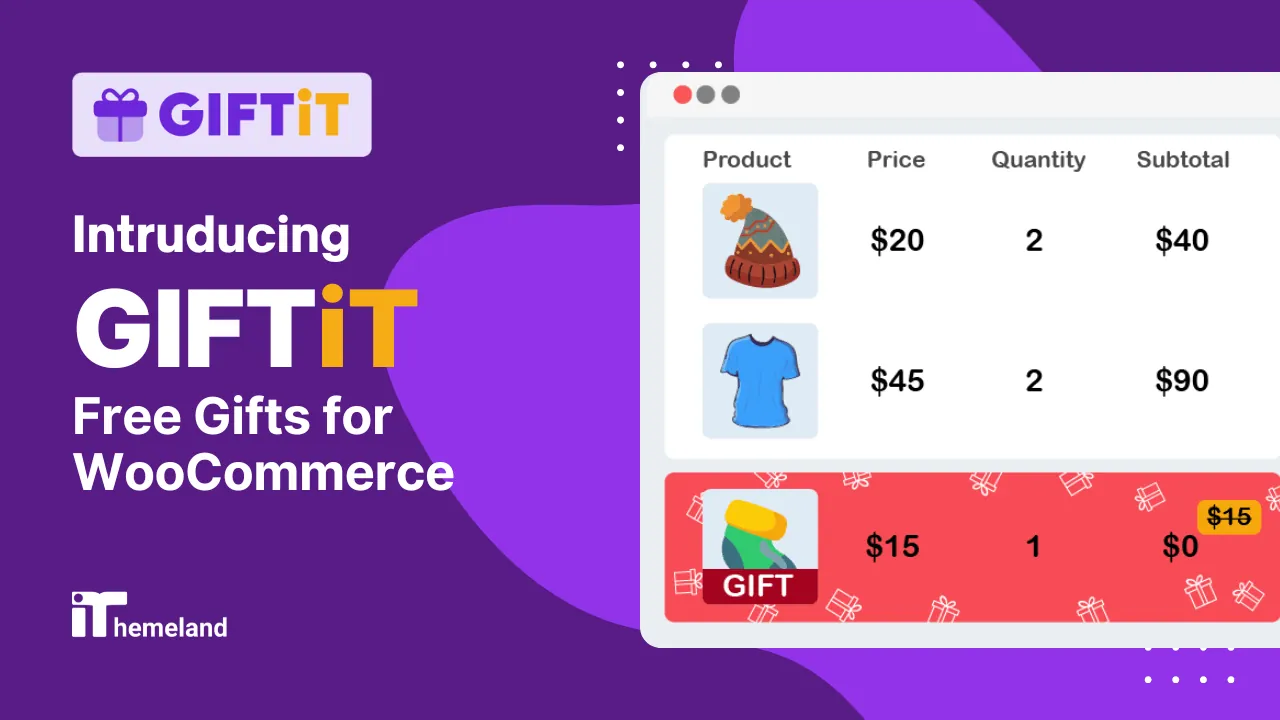 GIFTiT - Free Gifts for WooCommerce youtube thumbnail banner