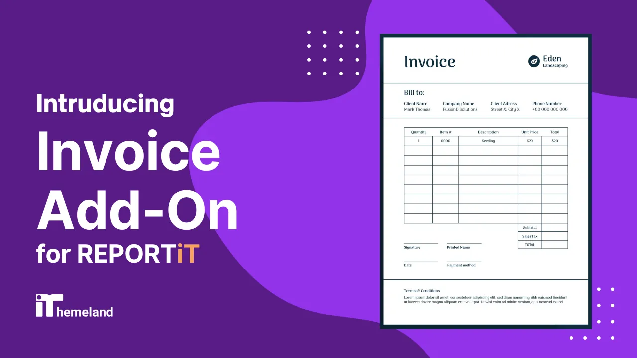 Invoice addon for repor youtube thumbnail banner