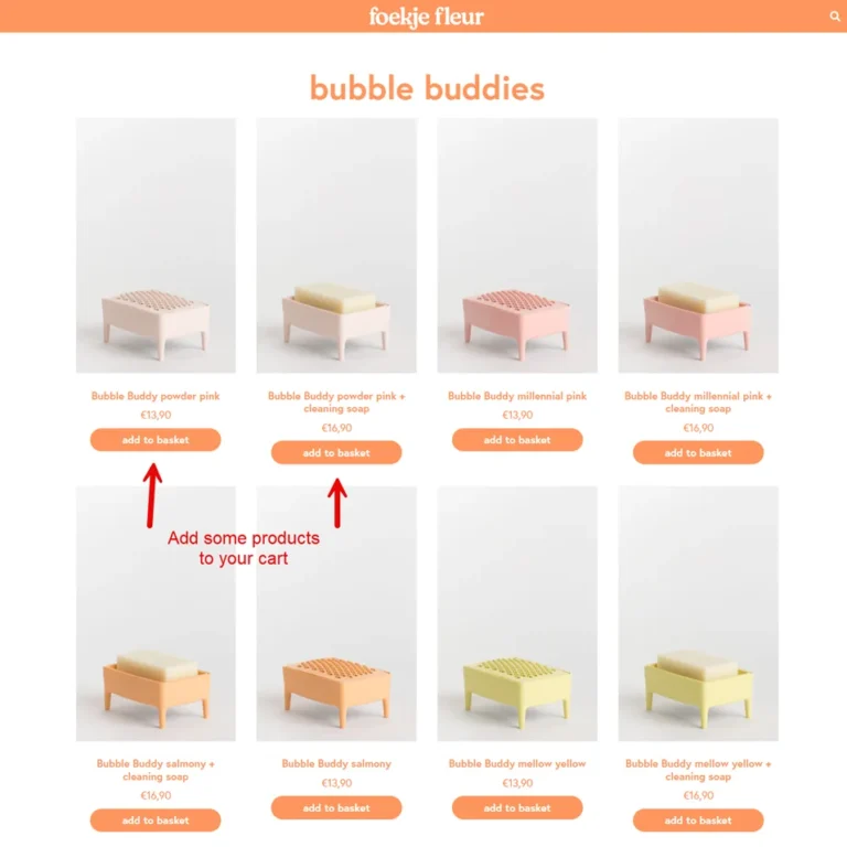 Add some product to your cart